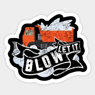 Snow Day Truck Plow Blower Winter Graphic Sticker